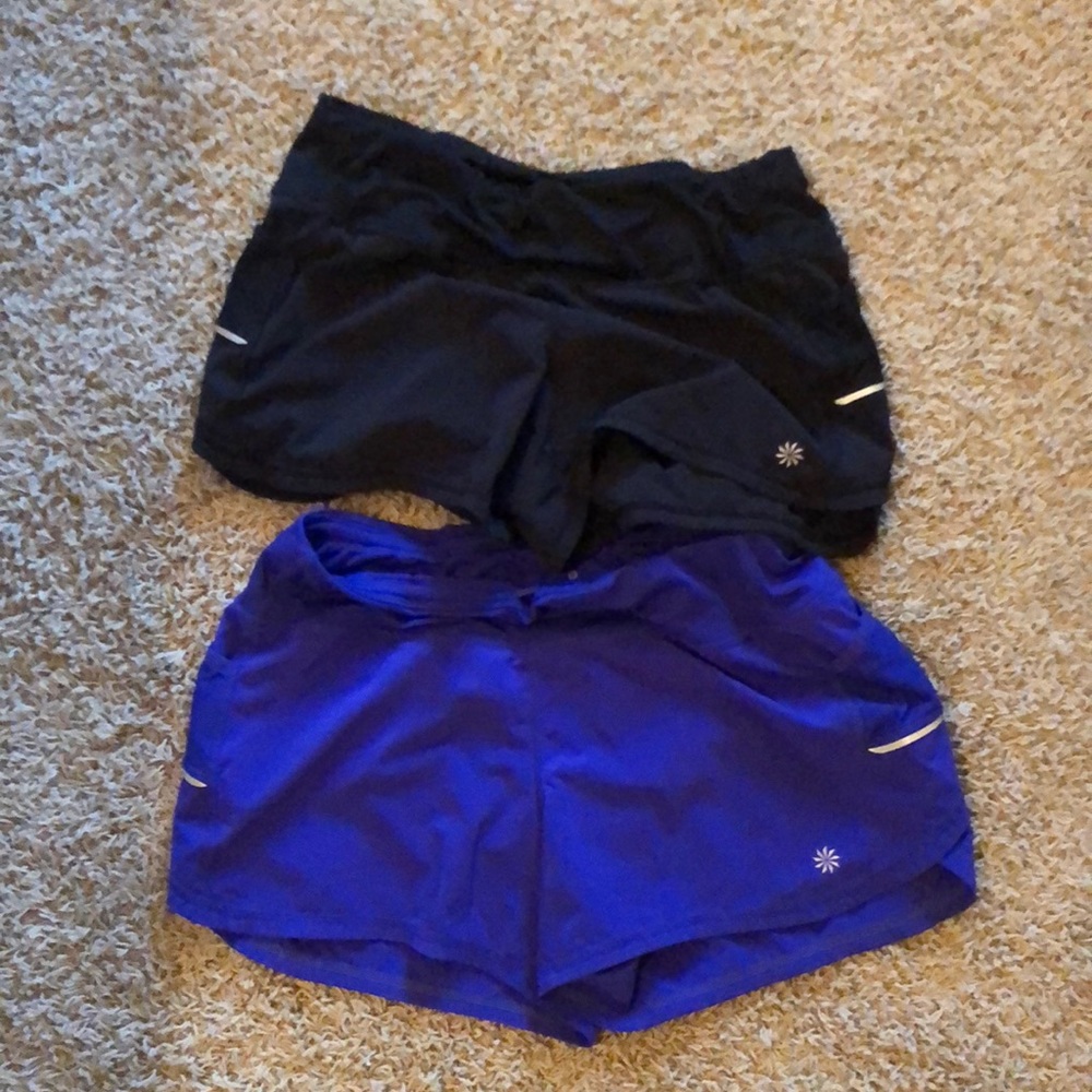 Two pairs of athlete workout shorts